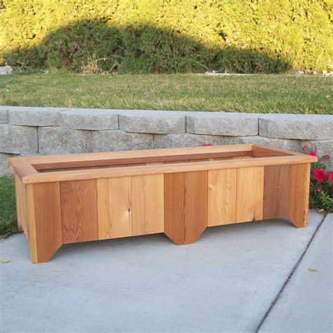 cedar and metal planter box|cedar standing planter box.